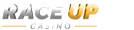 Logo ufficiale RaceUp Casino nero e oro